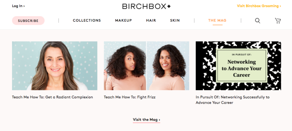 birchbox produit un marketing de contenu épique en démarrant l'entonnoir de vente