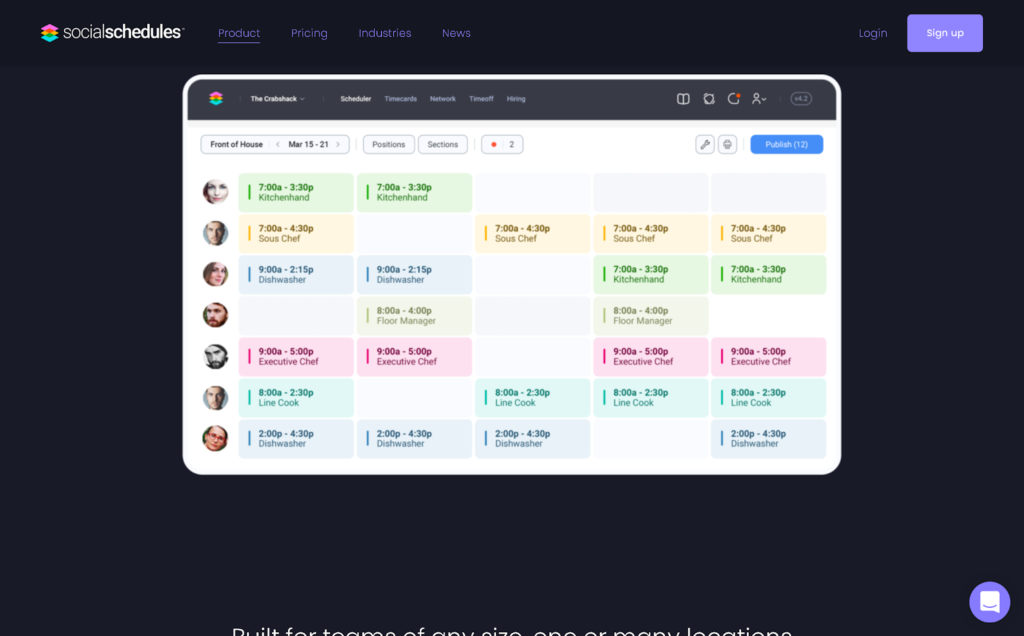 颜色编码的时间表