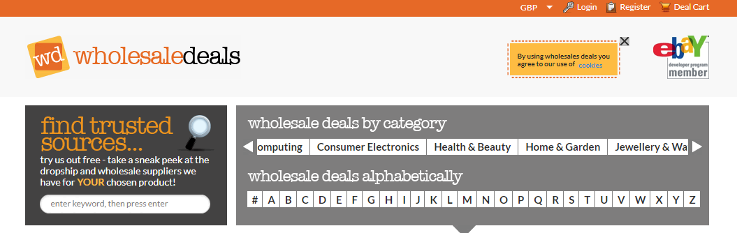 Produktkategorie Großhandelsdeals