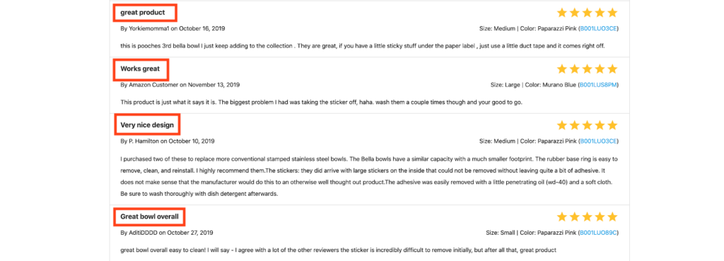 تقييمات 5 نجوم