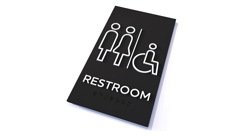 Letras Kubik Placas de banheiro para empresas