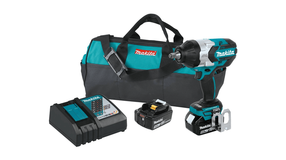 Makita XWT08T 18V Litiu-Ion fără perii, fără fir, cuplu înalt Sq. Kit cheie cu impact Drive