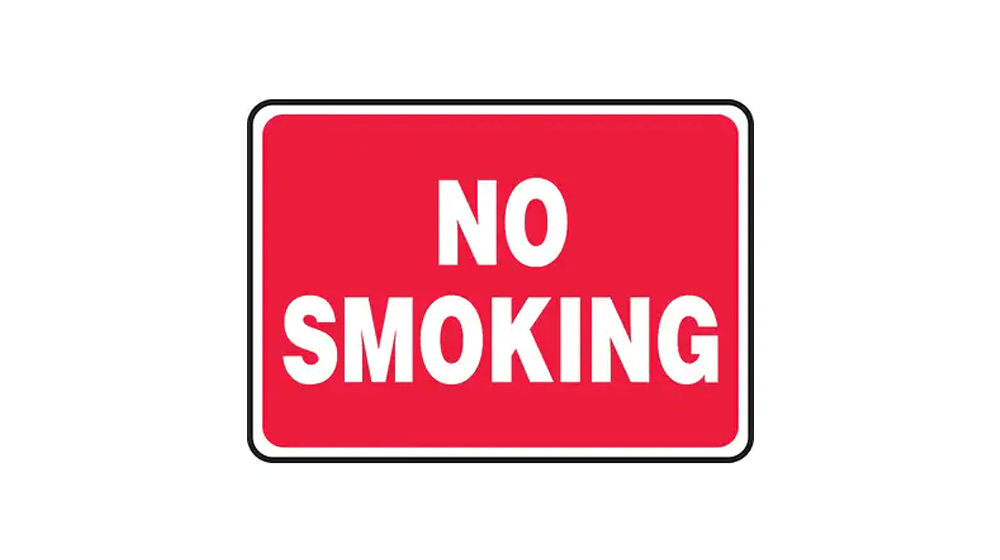 ป้ายแอคคูฟอร์ม ป้ายไวนิล ป้ายควบคุมการสูบบุหรี่