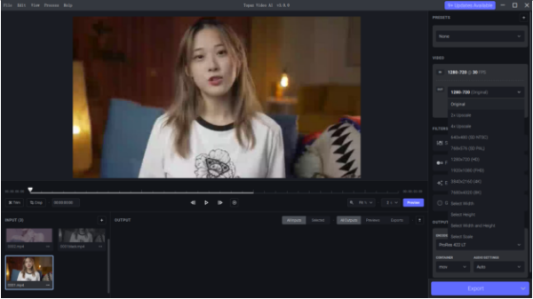 Topaz Video AI Krok 3
