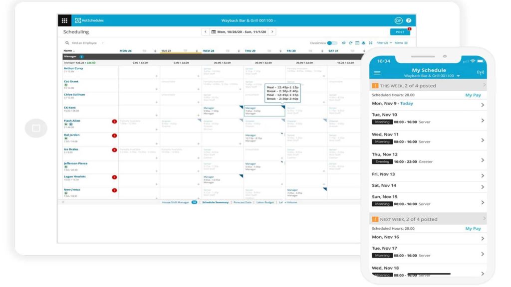 Perangkat lunak Jadwal Keempat di tablet dan smartphone