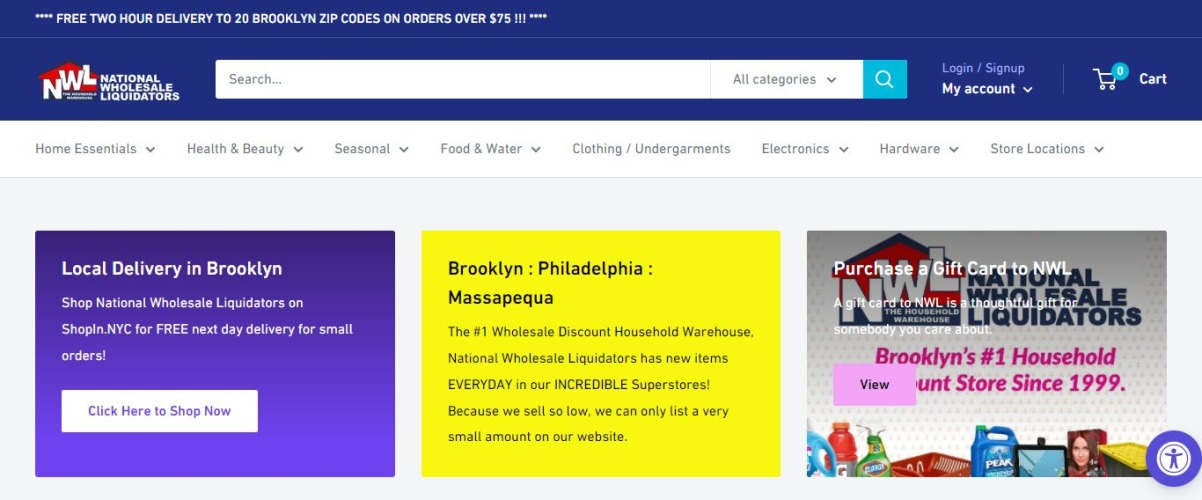 National Wholesale Liquidators-lichidare paleti Philadelphia