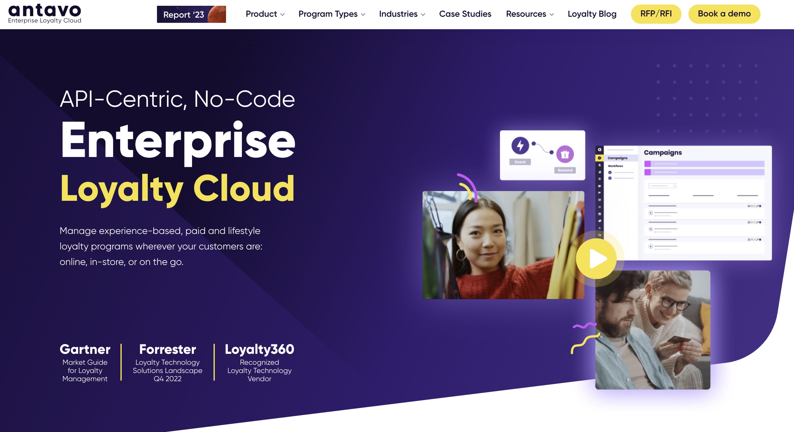 Tela inicial do Antavo