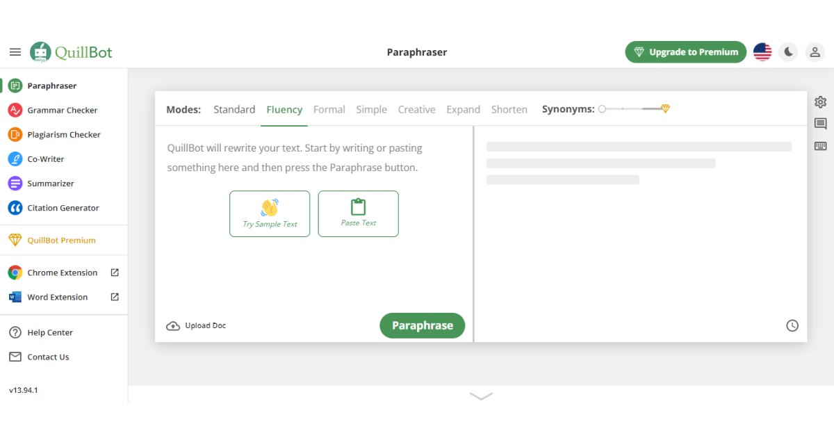 quillbot-редактор домашней страницы