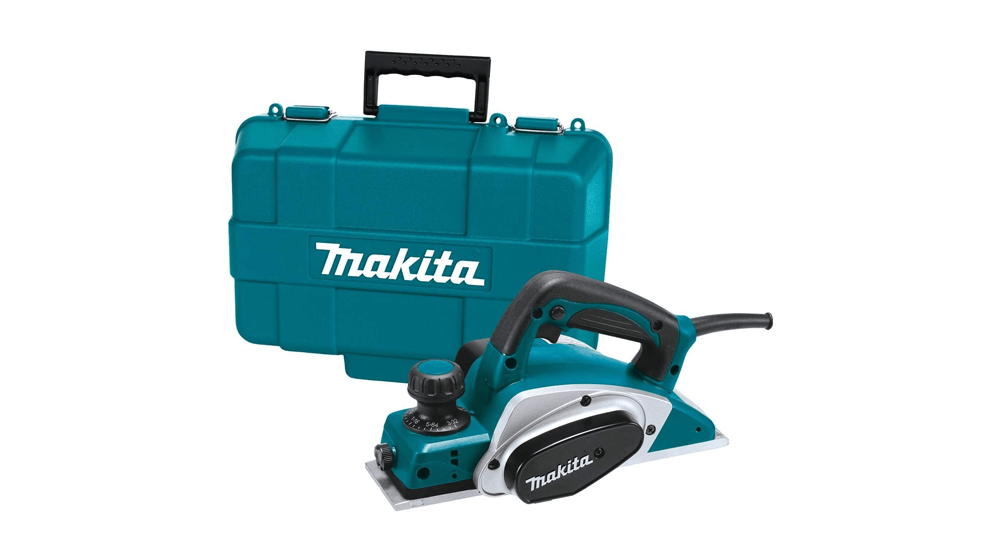 Makita KP0800K 3-1, 4-calowa strugarka, z walizką narzędziową, niebieska