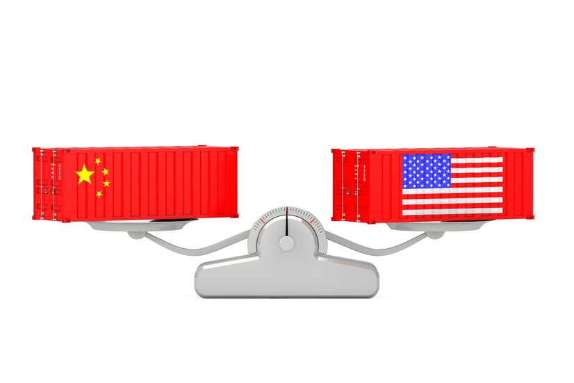 米国および EU 諸国から中国本土への輸出 (10 億ドル)