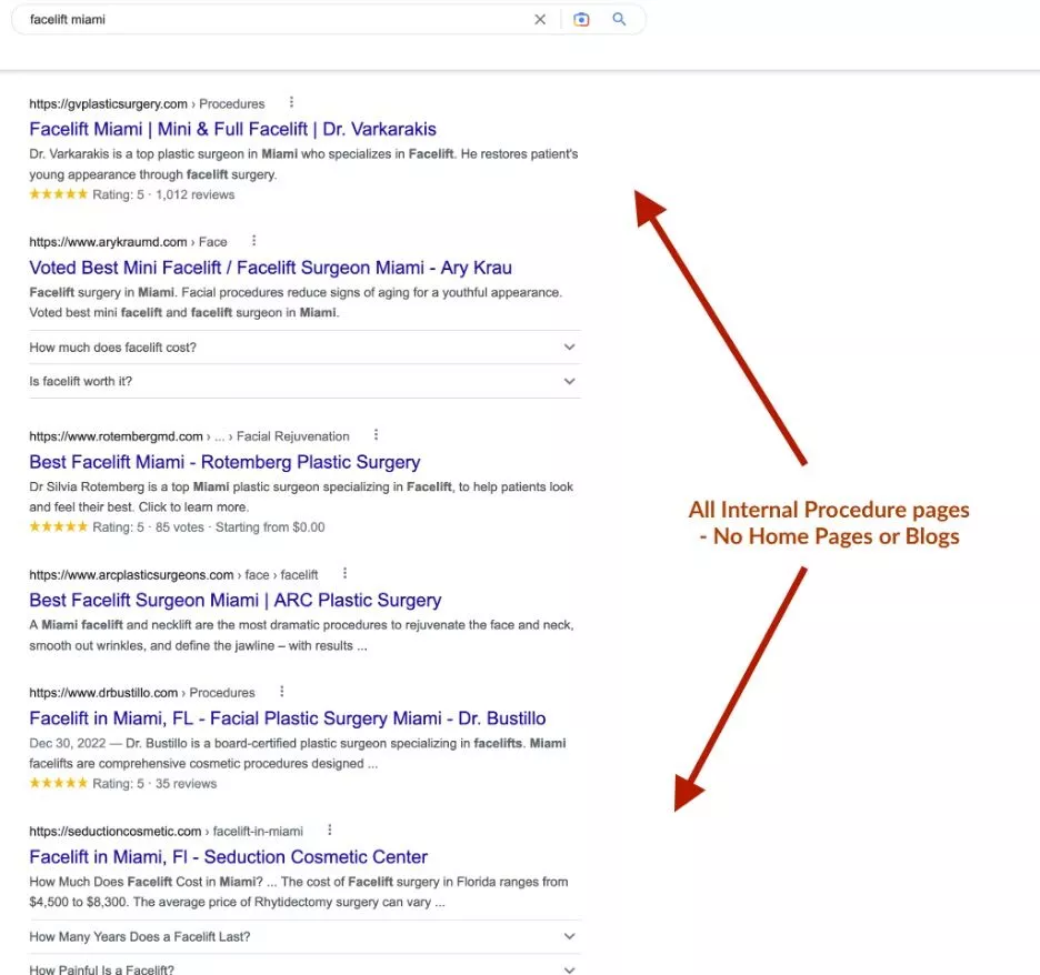 search results for facelift miami