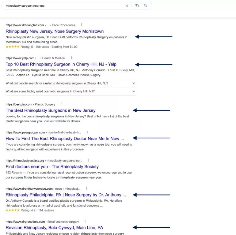 search results for plastic surgeons