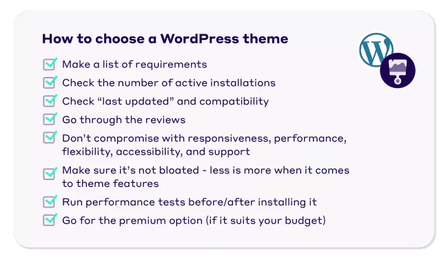 Bagaimana memilih tema WordPress