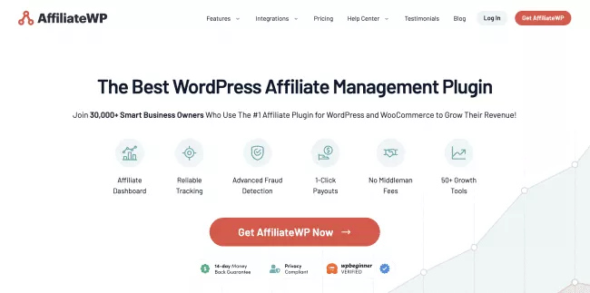 AffiliateWP 最高の WordPress アフィリエイト管理プラグイン