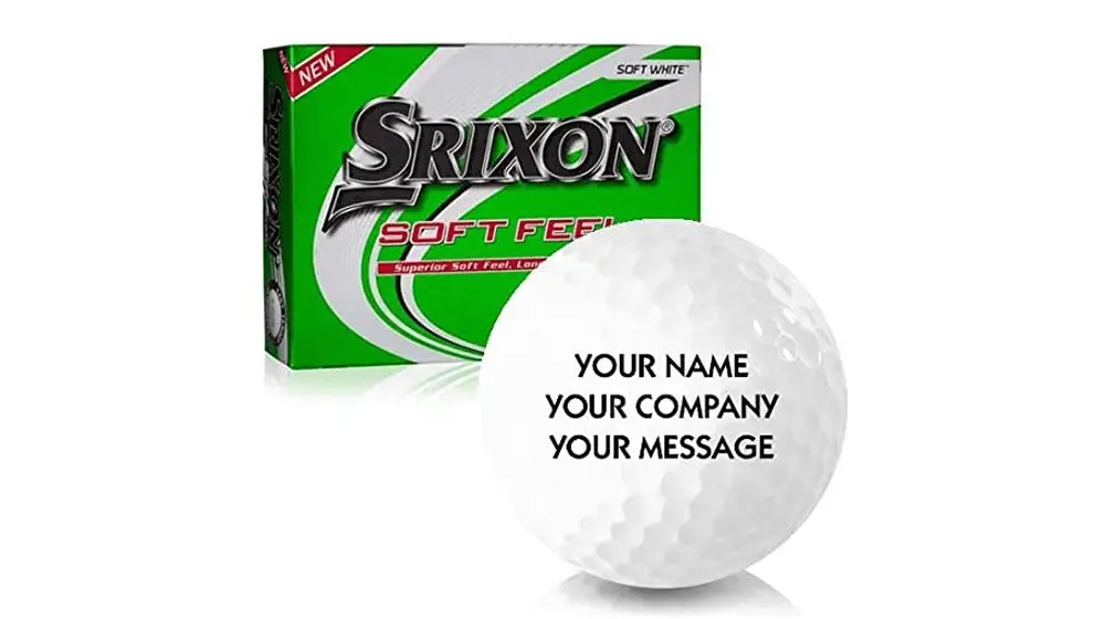 Srixon Soft Feel 12 palline da golf personalizzate, bianche