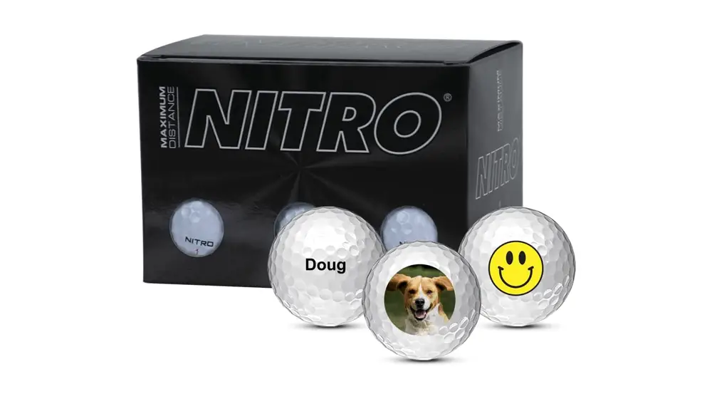 Spersonalizowane piłki golfowe Nitro o maksymalnej odległości