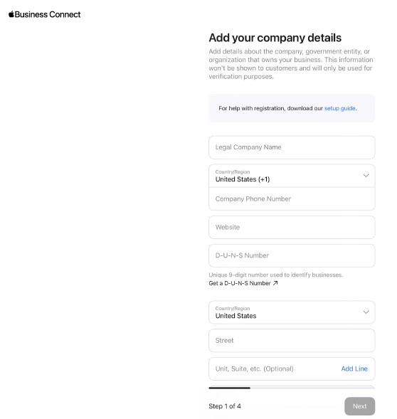 Apple Business Connect 公司详情