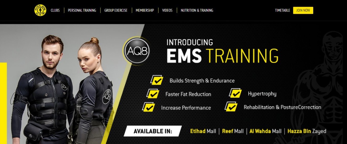 Sala de sport Gold's din Dubai