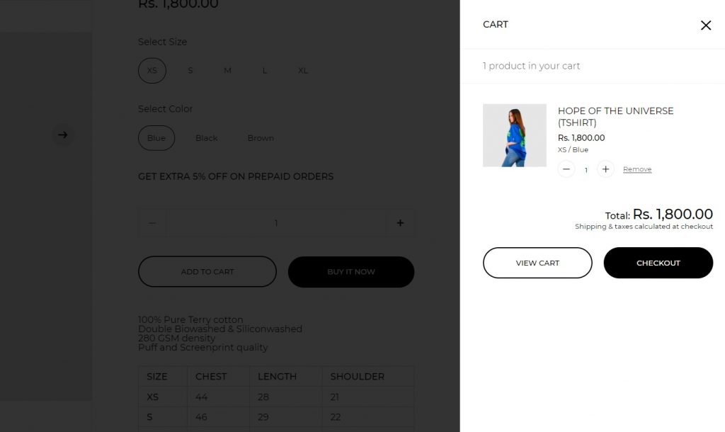 ショッピングカートとチェックアウト