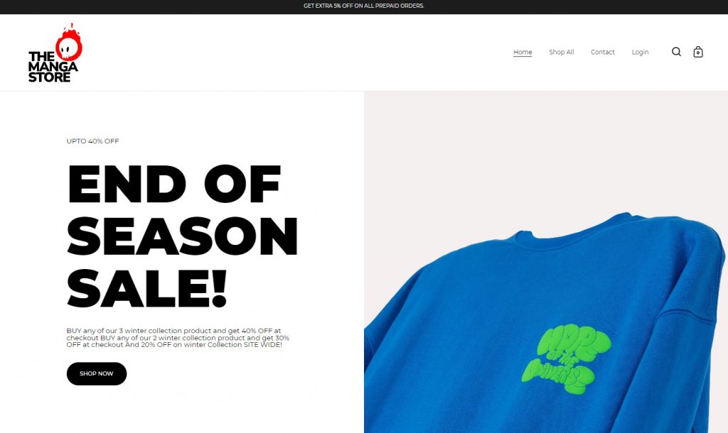 ヒーロー セクションと主要な CTA