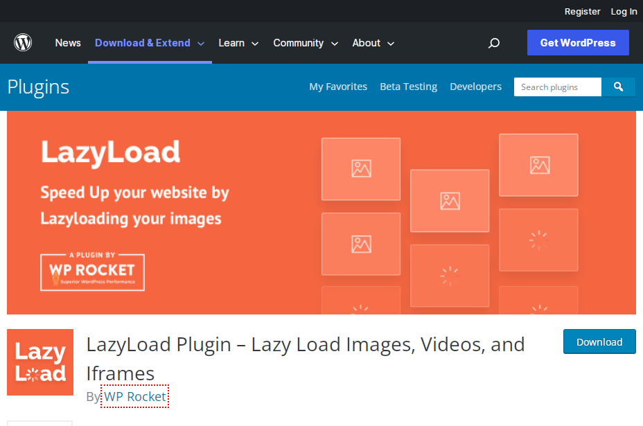 LazyLoad от WP Rocket
