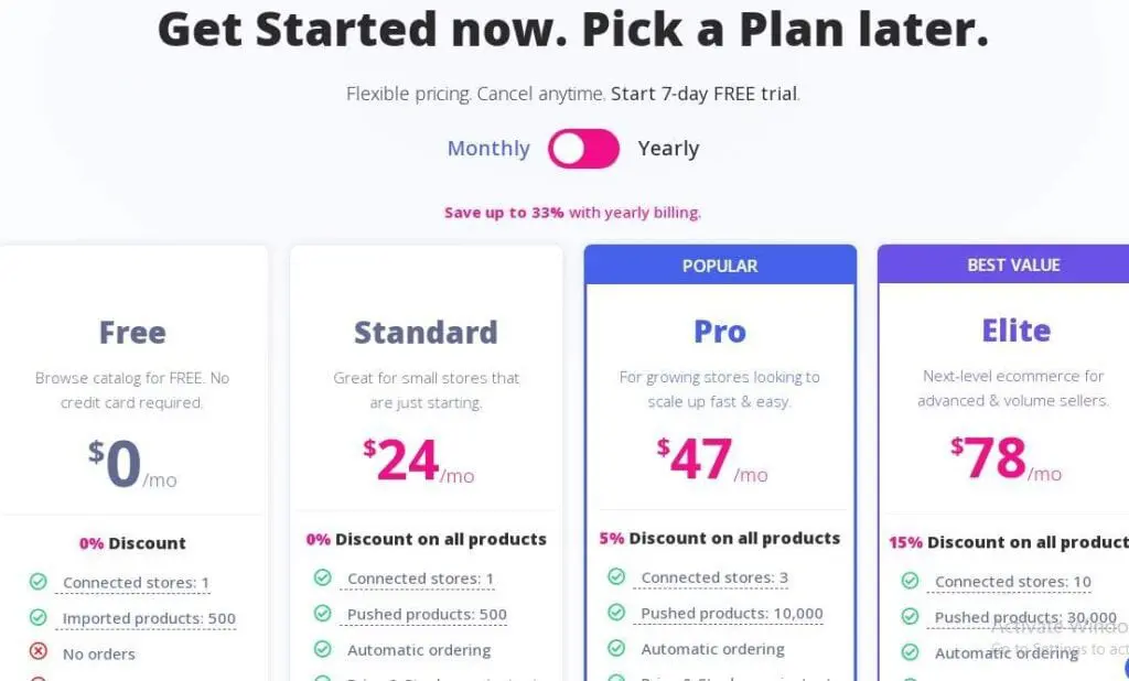 التسعير Appscenic