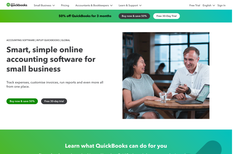 Zrzut ekranu strony internetowej Quickbooks Time