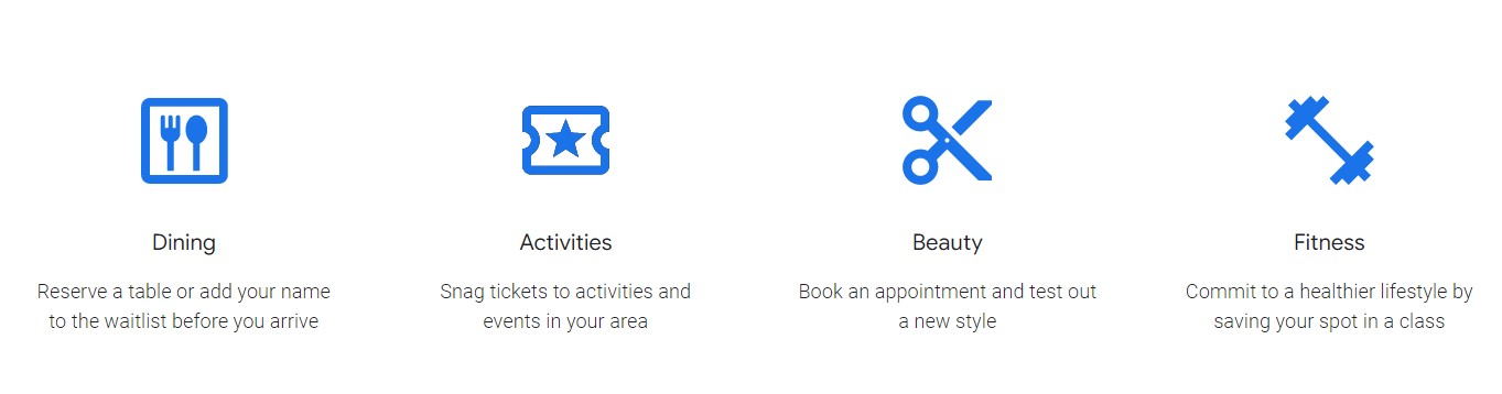 Rezervați cu Google UI