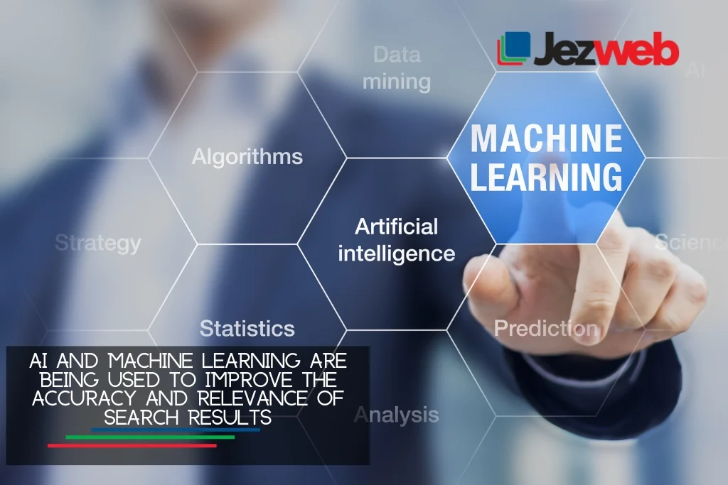 AI and machine learning are being used to improve the accuracy and relevance of search results