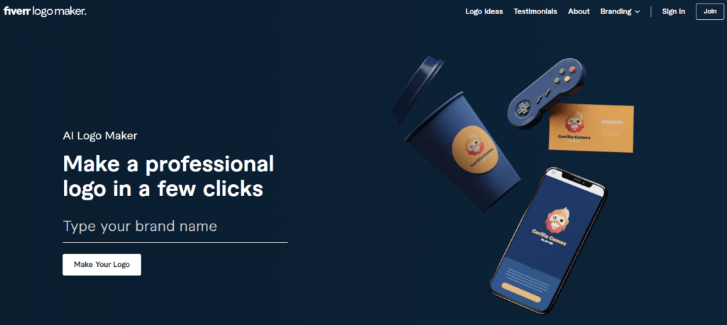Fiverr Logo Maker-Homepage