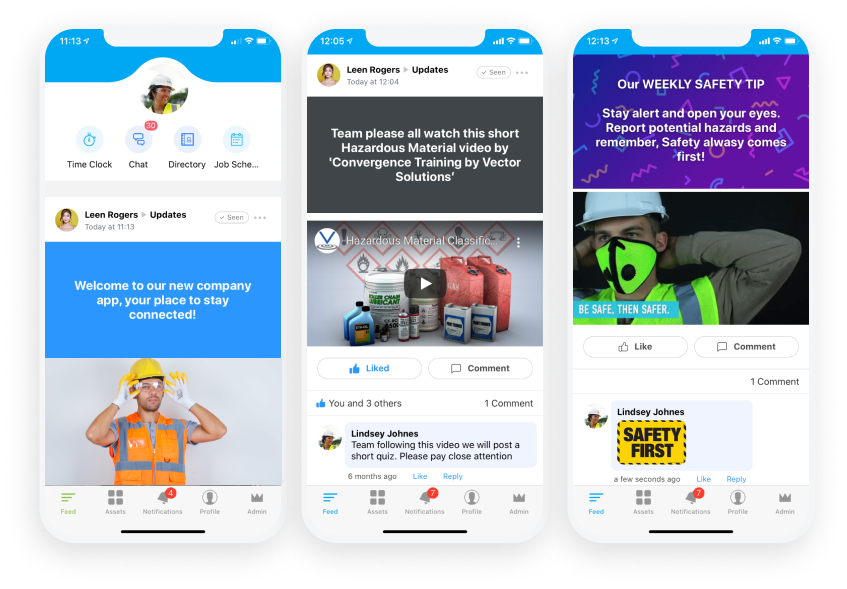 コネクティングによる危険と安全の報告