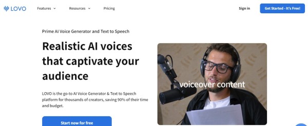 Lovo: la mejor aplicación de texto a voz