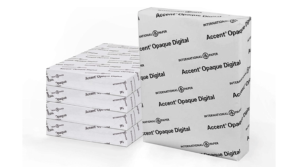 Nieprzezroczysty biały papier do drukarki z akcentem