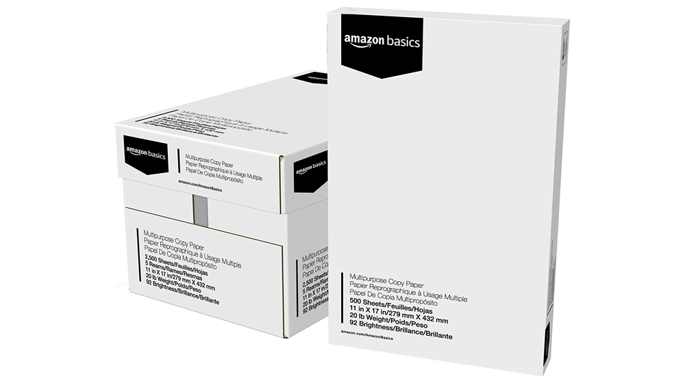 Amazon Basics 92 Jasny uniwersalny papier do kopiowania - 11 x 17 cali