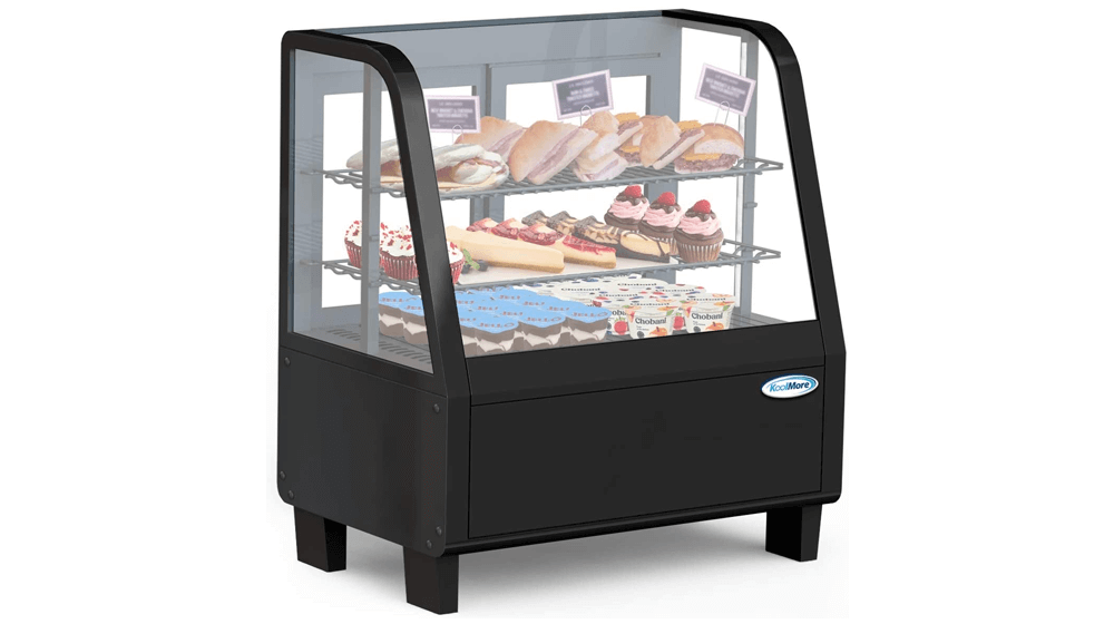 Présentoir de réfrigérateur de comptoir commercial KoolMore avec éclairage LED