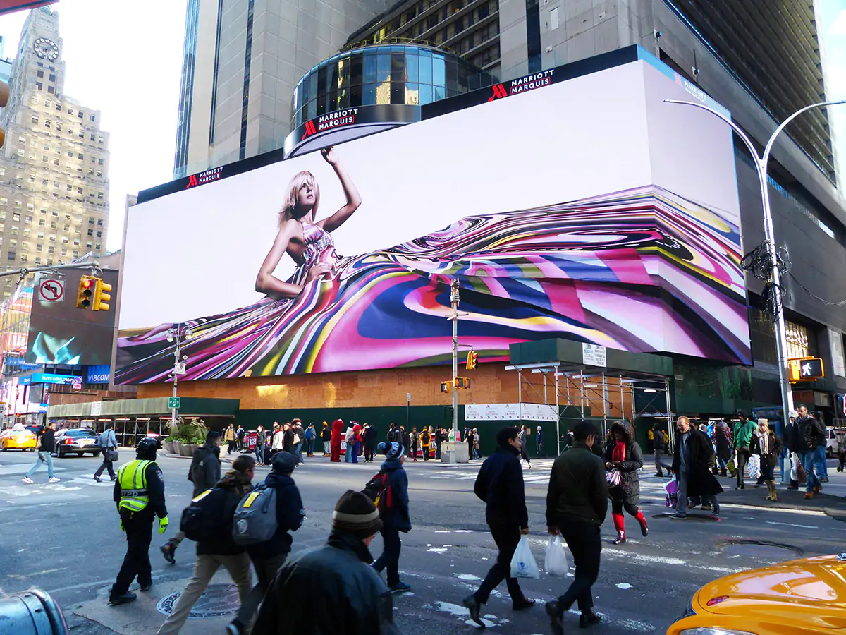 Przykład „spektakularnego” billboardu cyfrowego
