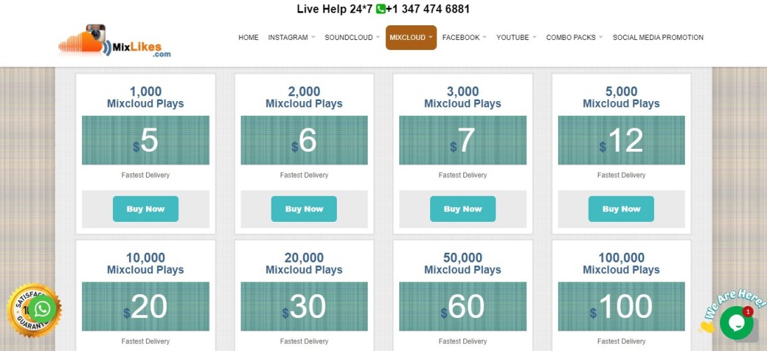 Mix Likes - Mixcloud推广服务