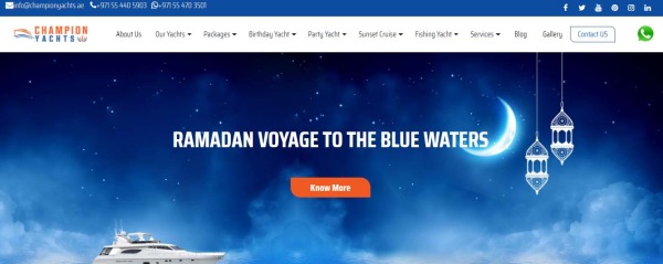 Champion Yachts - location de bateaux Dubaï