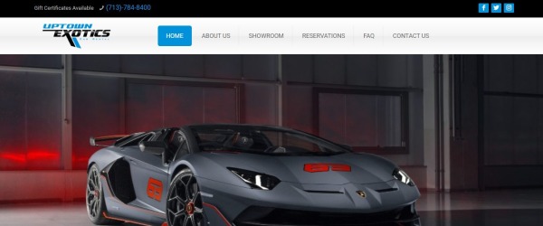 Uptown Exotics Car Rentals - Location de voitures de luxe au Texas