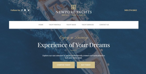 Location de yachts à Newport