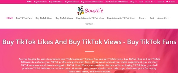 Bouxtie - COMPRE VISUALIZAÇÕES AO VIVO DO TIKTOK