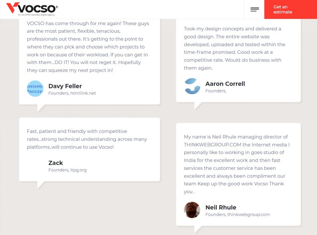 أظهر شهادات العملاء وعلامات الثقة