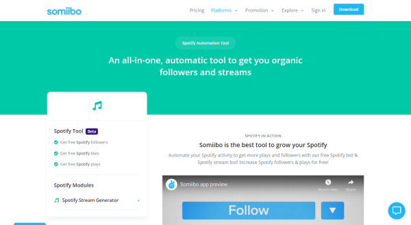 Somiibo - Spotify боты