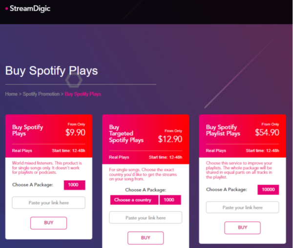 StreamDigic — боты Spotify