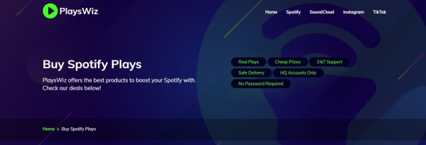 PlaysWiz — Spotify боты