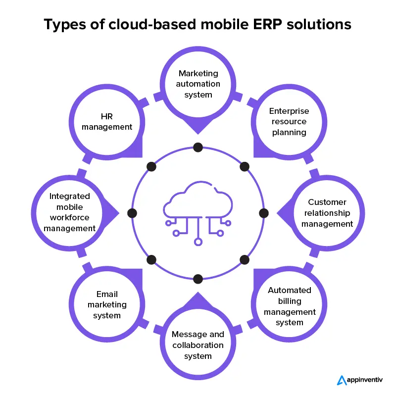 Types of cloud-based mobile ERP solutions