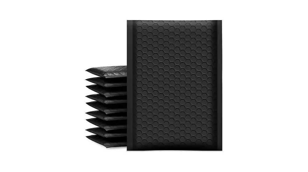 UCGOU Bubble Mailers 15,2 x 25,4 cm, nero, confezione da 50 buste imbottite in polietilene