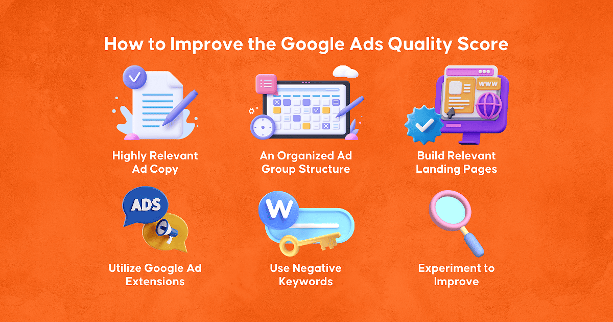 Liste der Möglichkeiten zur Verbesserung des Google Ads-Qualitätsfaktors