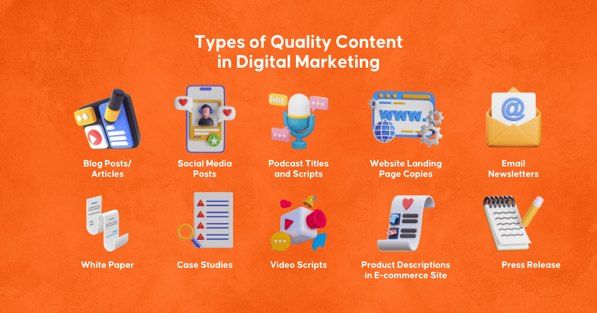 Tipi di contenuti per il marketing digitale
