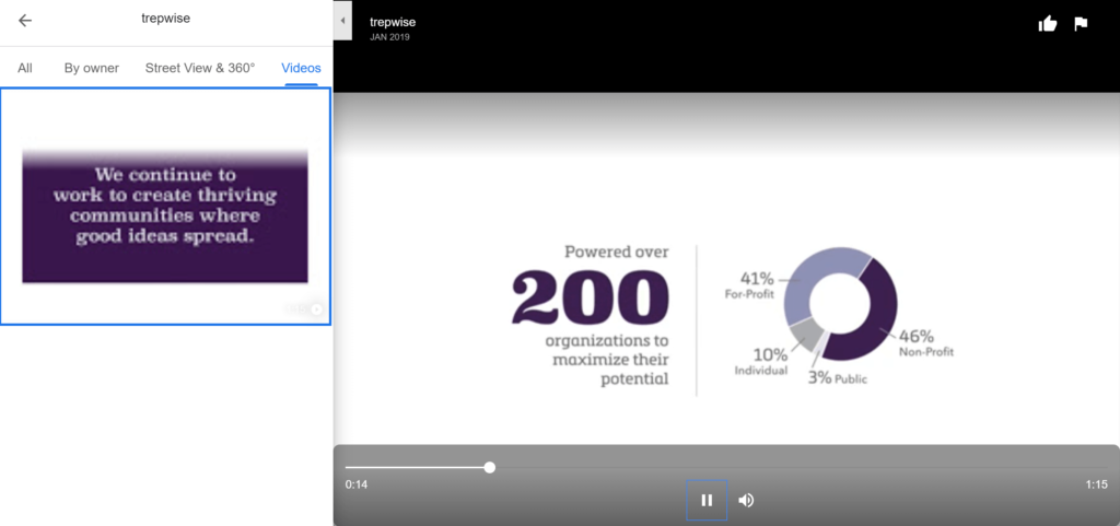 Ideia de vídeo de apresentação para GMB